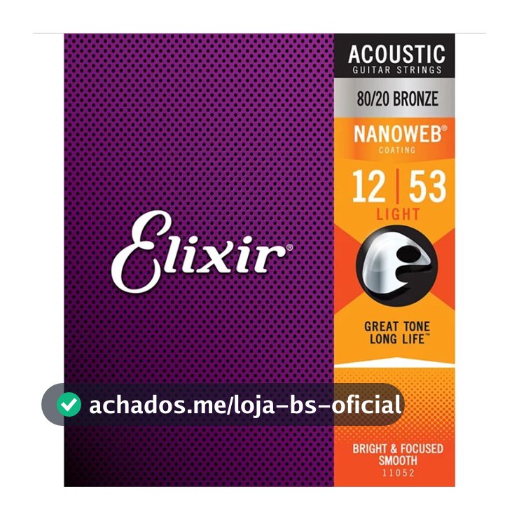 Encordoamento P/Violão Aço Elixir  12.53  11052 Nanoweb