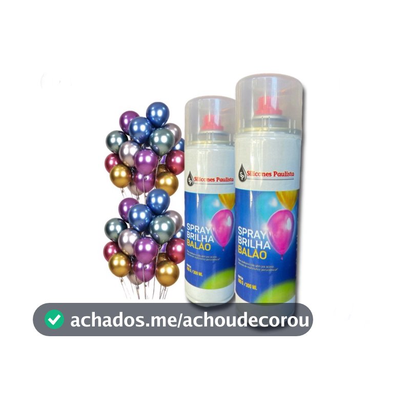 Spray brilha balão kit com 2unds