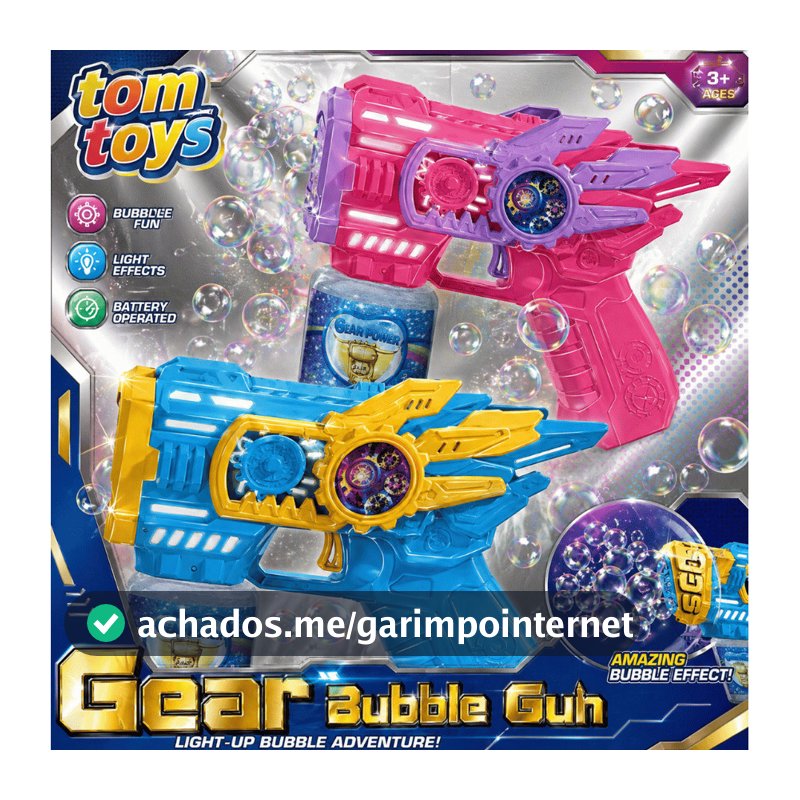 Brinquedo pistola lança bolha de sabão automática ASAS com led ou Máquina De Bolhas de Sabão Gear