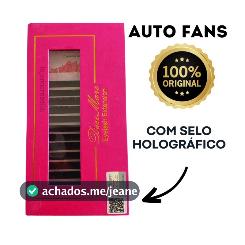 Cílios Auto Fans Decemars  Fio Fan Alongamento Extensão De Cilios Volume Russo Tufinho Adesivo Cola