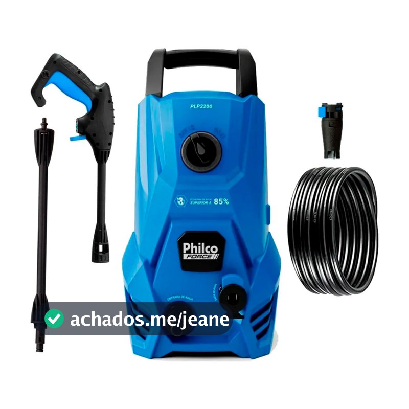 Lavadora De Alta Pressão Philco Compacta Philco Plp2200 1300w 1300 Psi/libras 312l/h Lança Regulável