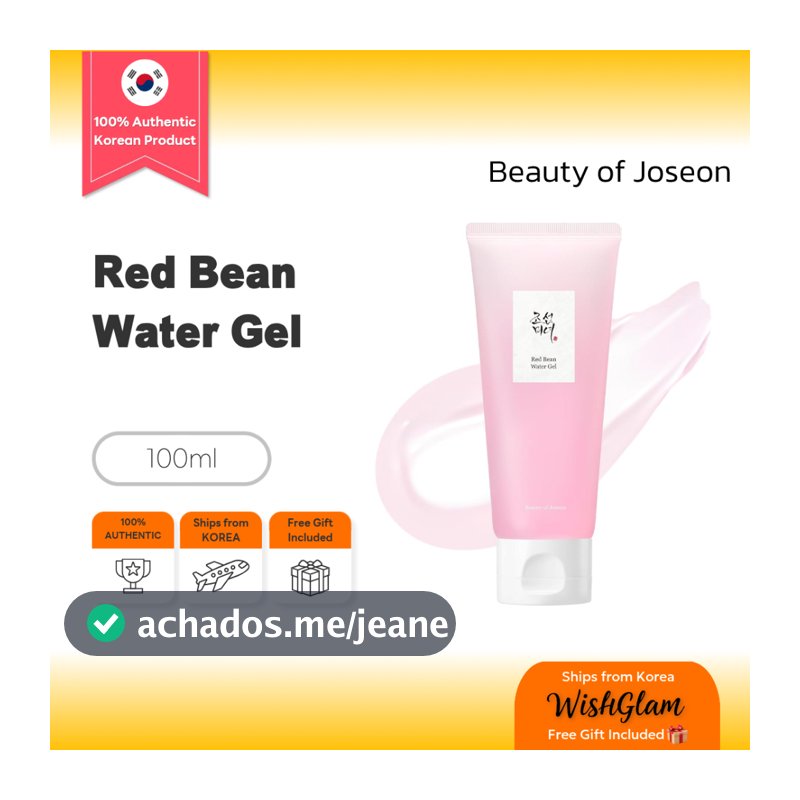 BEAUTY OF JOSEON Red Bean Water Gel 100ml| Ajuda A Rugas, Controle De Sebo Para Pele Oleosa Com Secreção Ativa