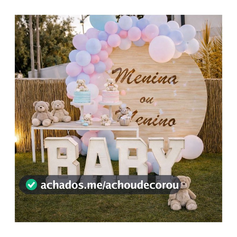 Letra Caixa Grande Baby 60Cm De Altura Decoração Grande Branco
