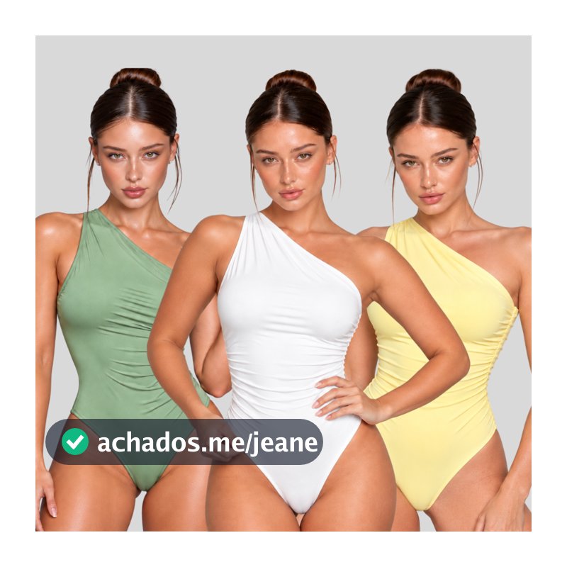 Body Feminino Mula Manca Um Ombro Só Moda Blogueira Drapeado Suplex Premium