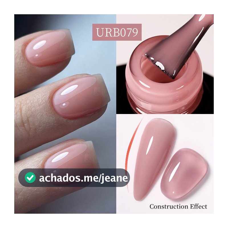 UR SUGAR 2 Em 1 Base De Borracha Gel Polonês Nude Marrom Manicure Soak Off UV LED Nail Art