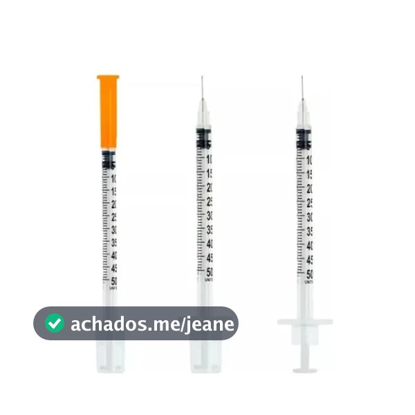Seringa Insulina 50ui Agulha 6mmx25mm Fixa 0,5ml 10 Unidades
