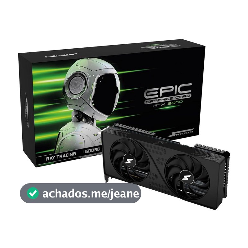 Placa de Vídeo SuperFrame NVIDIA GeForce RTX 3070 EPIC, 8GB, GDDR6, DLSS, Ray Tracing, SF-GC-EPNV30708GBD6