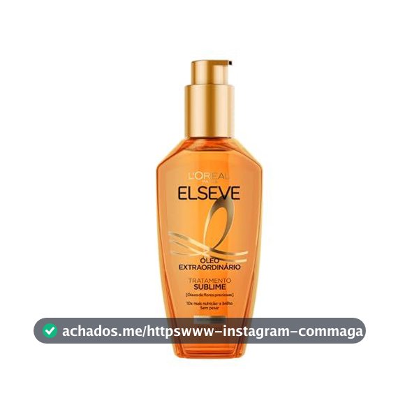 Óleo Finalizador Óleo Extraordinário, Anti Frizz, Protetor Térmico, L'Oréal Paris Elseve 100ml