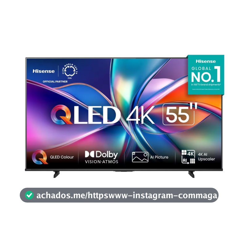 Smart TV 55 4K UHD QLED 55Q6QV HDR10 Dolby Atmos Vidaa U9 Hisense