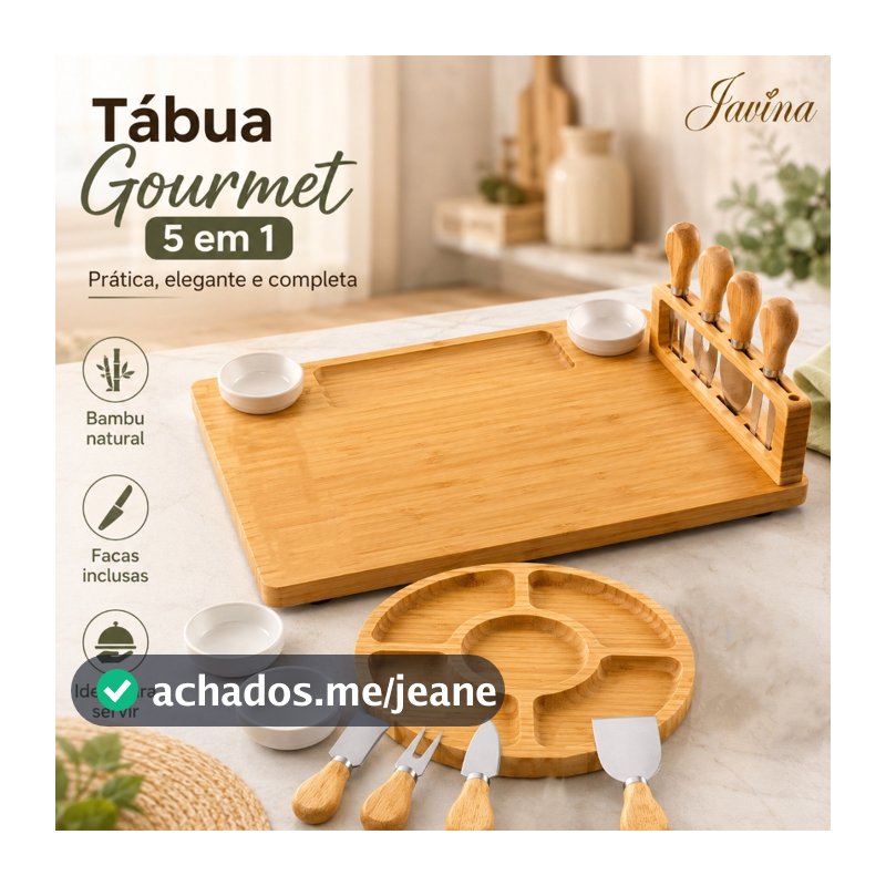Kit Tábua De Frios Queijos Frios e Petiscos Petisqueira Magnetica Completo Facas, Garfos, Potinhos