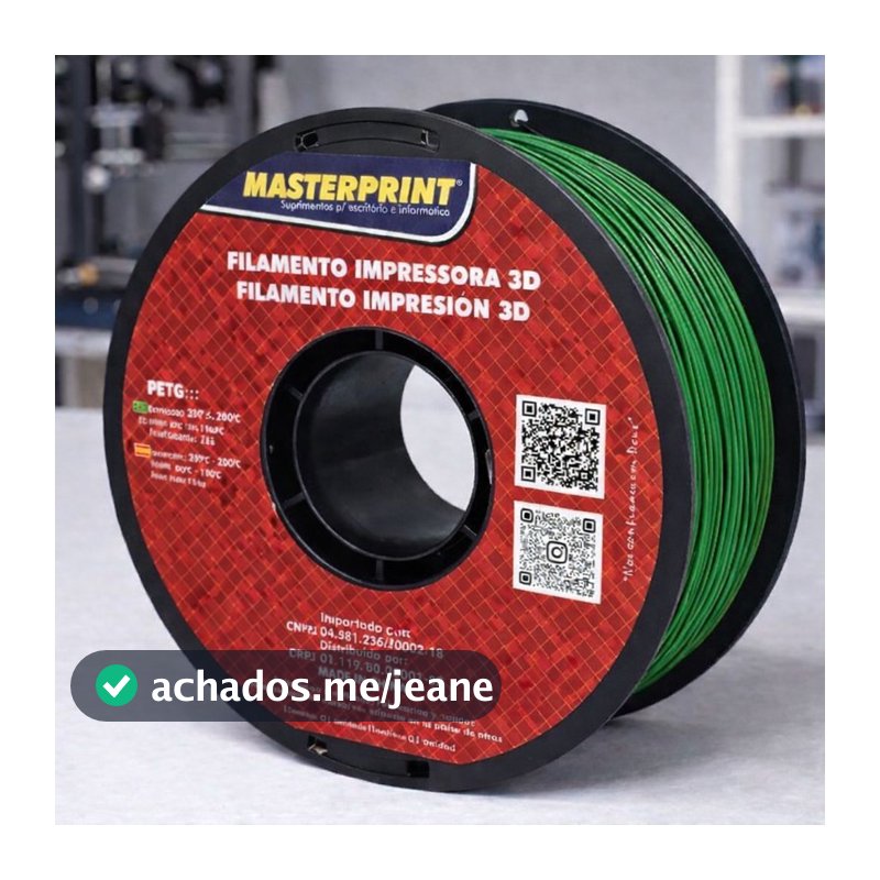 Filamento PETG Impressora 3D 1.75mm 1Kg Masterprint Alta Qualidade