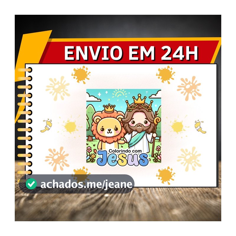 Livro de Colorir Cristão Infantil Colorindo com Jesus