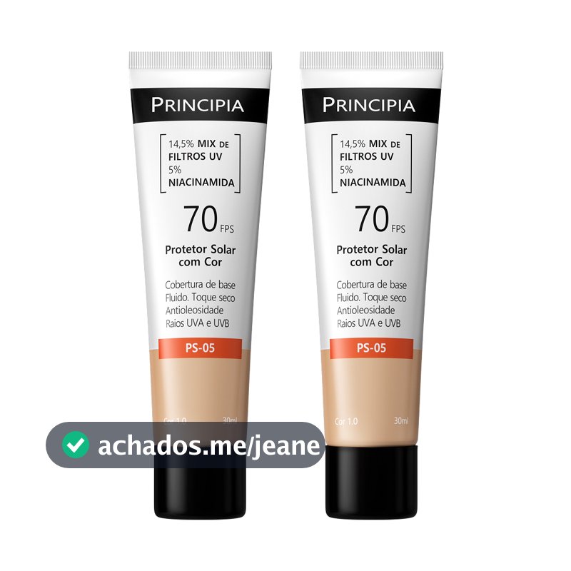 Principia kit com 2 Protetores solares com cor PS-05-escolha seu tom