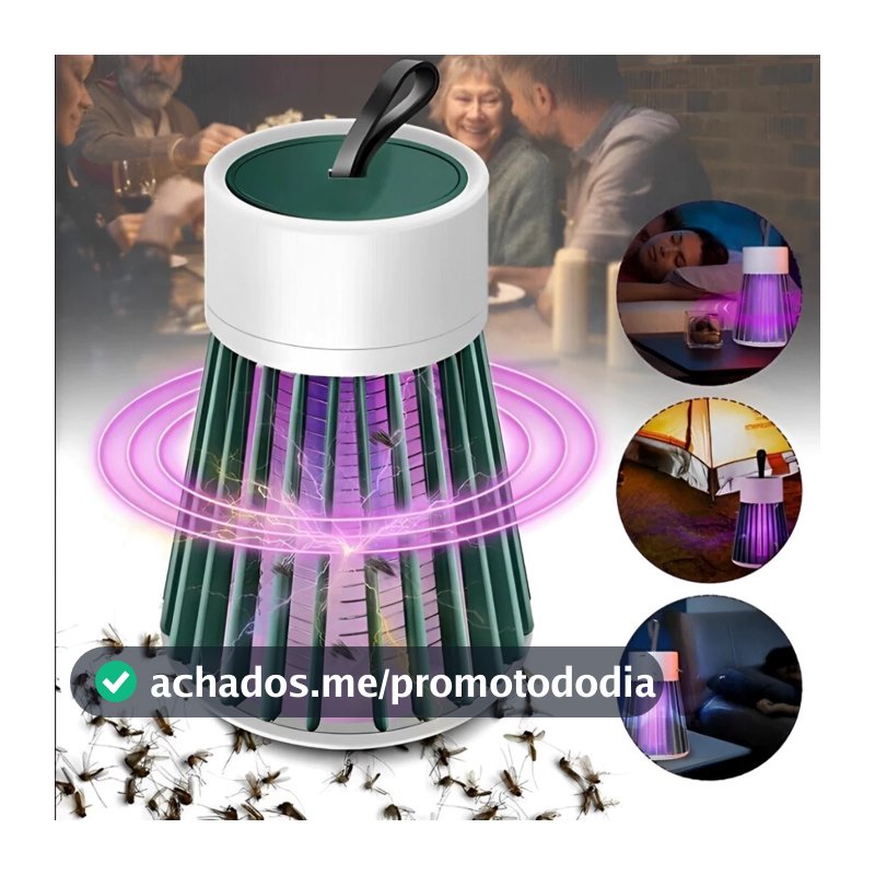 Lâmpada Elétrica Mata-Mosquitos Com Luz UV Usb Armadilha Para Insetos