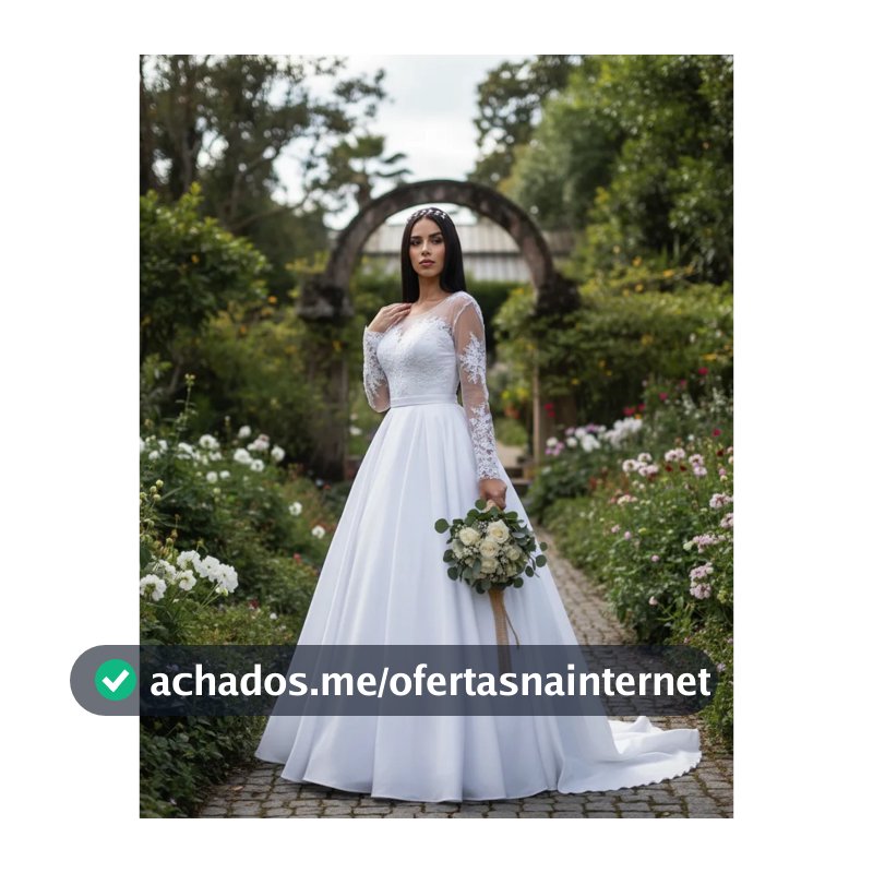 Vestido De Noiva Casamento Renda sem Brilho com cauda