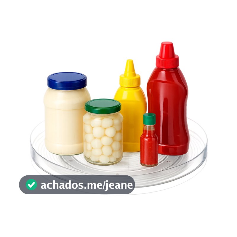 Organizador Giratório Dry Coza 29x3,2cm Cor Cristal - Organização de Geladeira