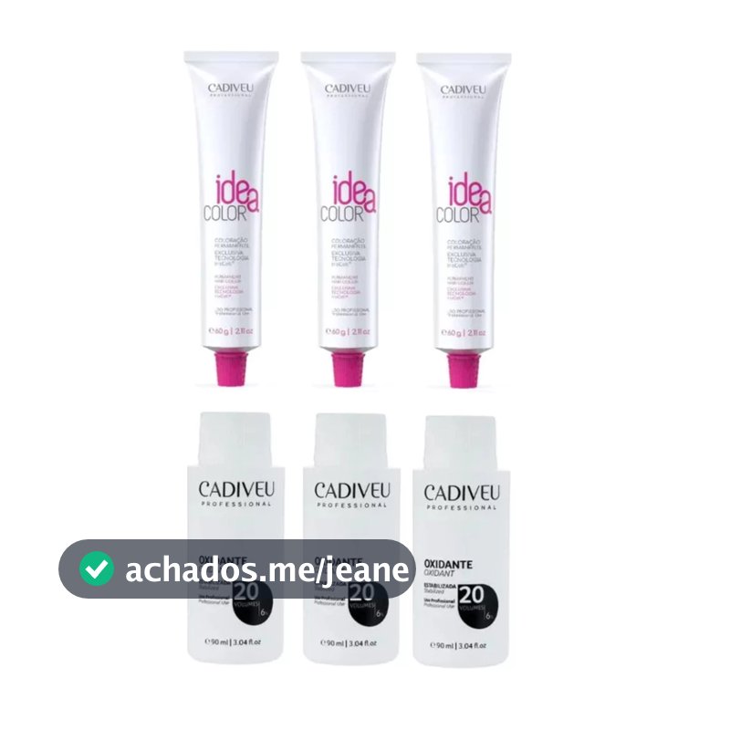 Kit 3 Coloração Cadiveu Idea Color 60g Sua Escolha + 3 Ox de Sua Escolha 90ml