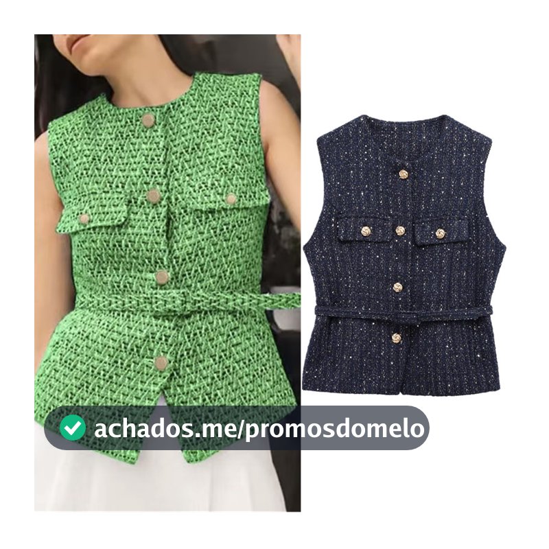 Novo produto estilo mais vendido com colete texturizado com cinto2132728401