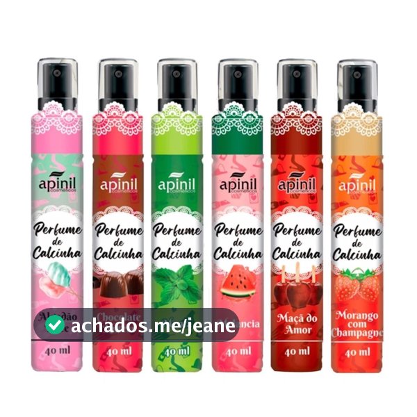 Kit 3 Perfume Intimo Desodorante Arómatico Sensual 40ml Apinil - Escolha sua Fragrância