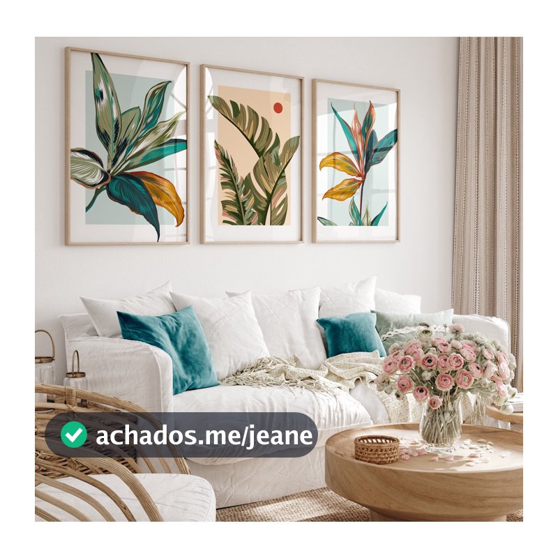 Quadro Decorativo Folhas Tropical Botânico minimalista , decoração casa Quadro Decorativo Tropical Folhas Minimalista tamanho grande Decoração para sala casa cozinha quarto Quadro decorativo abstrata Moderno Decoração Folhas Retro arte #17