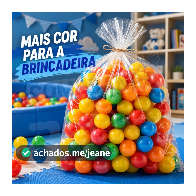 Bolinhas Coloridas para Piscina Kit 25 à 100 Unidades - PROMOÇÃO