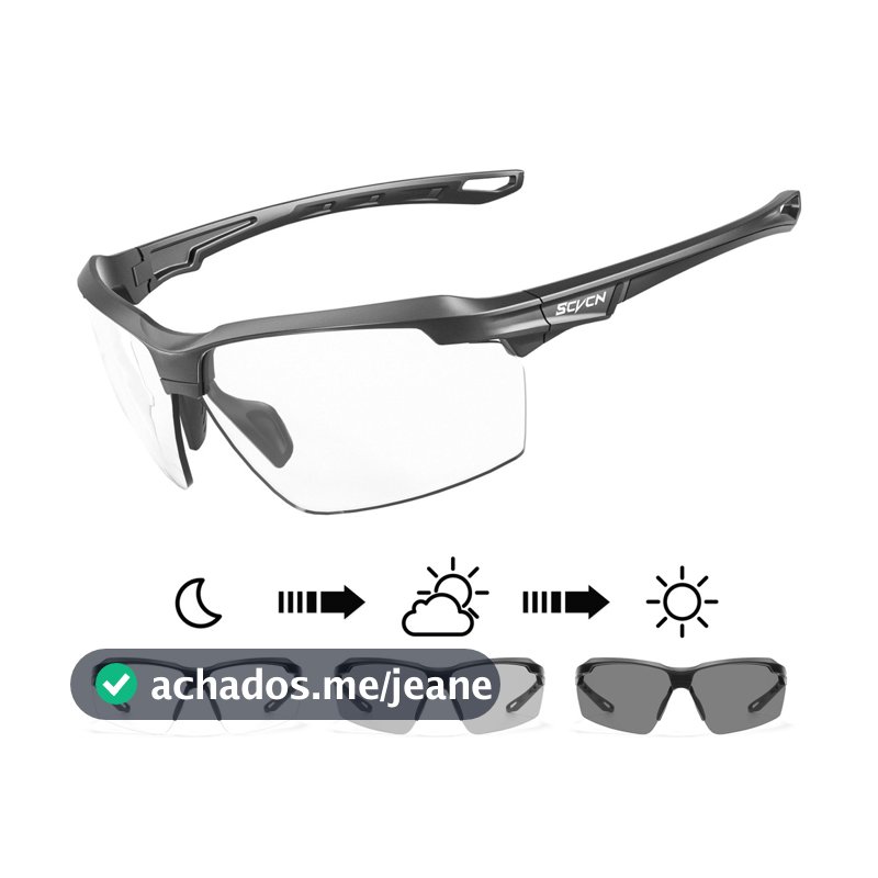 Óculos de Sol Fotocromáticos SCVCN Hot UV400 para Ciclismo, Esportes ao Ar Livre e Corrida