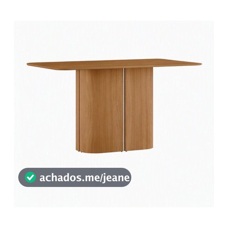 Mesa Sala de Jantar 100% MDF Tampo sem Vidro 160cm Serena Marrom/Ype