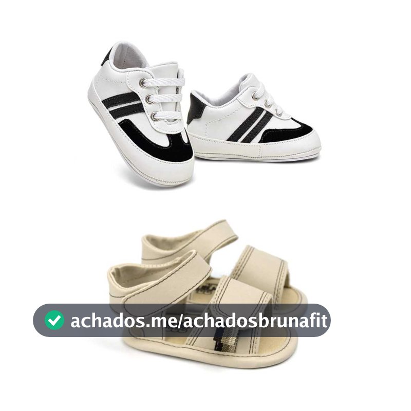 Kit Combo 2 Pares Sapatinhos Bebê Tênis e Samba Unissex