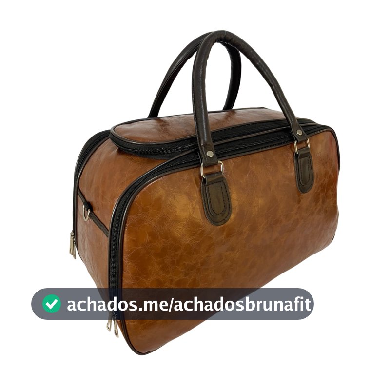Mala Bolsa de Viagem de Mão Couro Sintetico Bagagem com Compartimento Espacosa