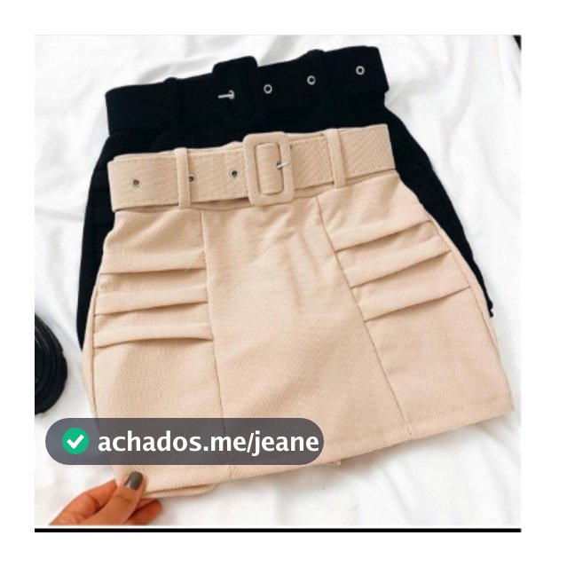 Shorts Saia Feminino Com Cinto Cintura Alta Elegância e Conforto Jacquard
