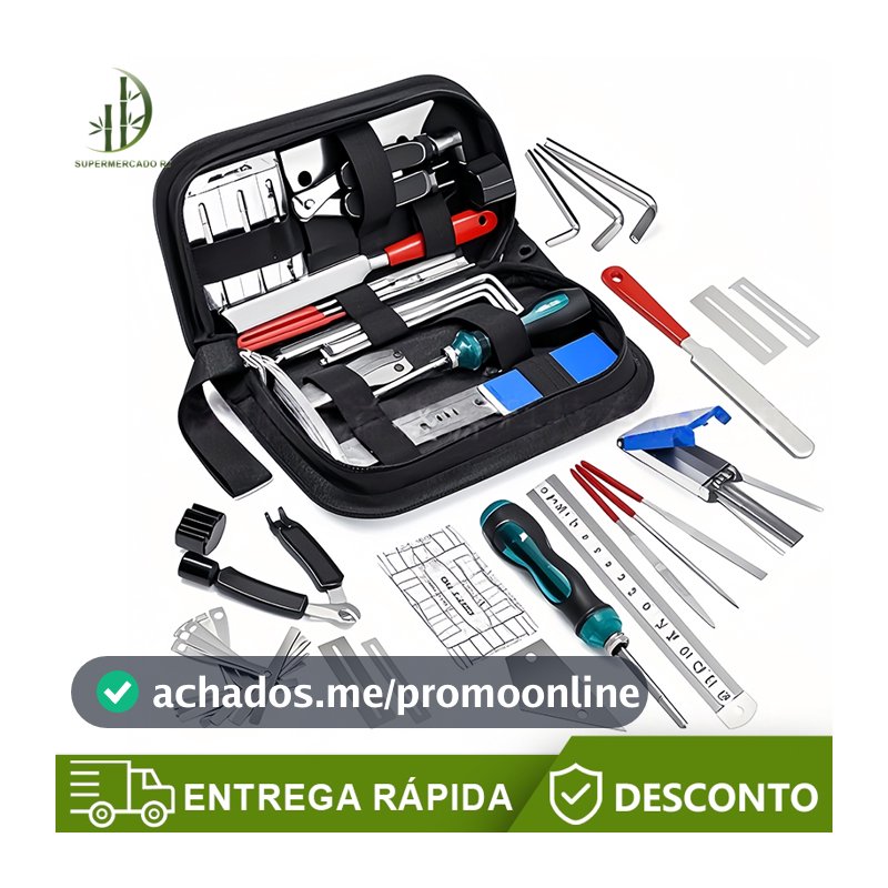 Conjunto de ferramentas de reparo de guitarra 25 em 1 Ferramentas para Troca de Cordas e Reparo de Guitarra
