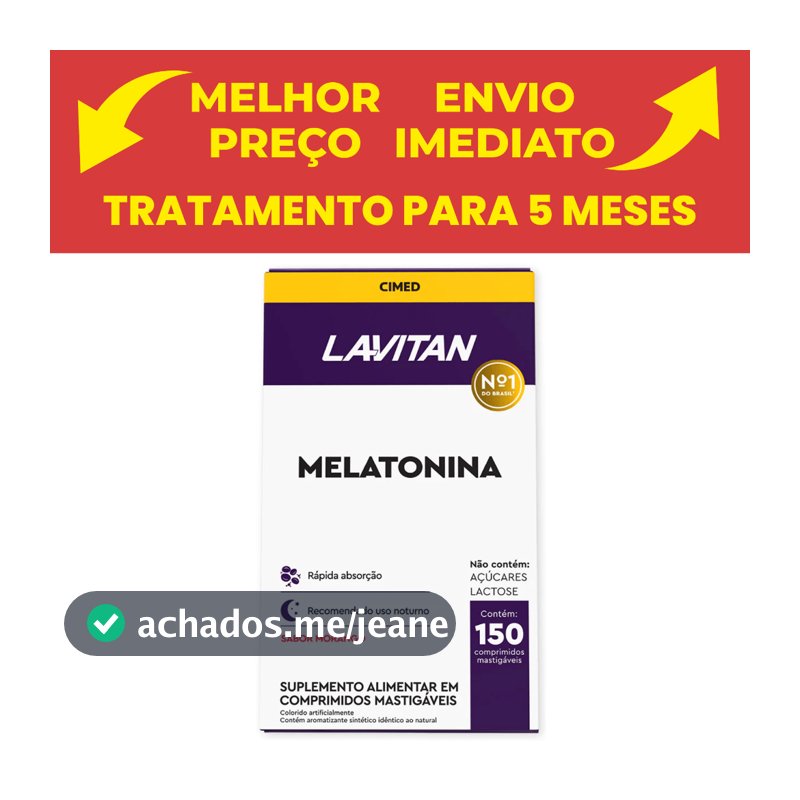 Melatonina Morango Lavitan Cimed 150 comprimidos