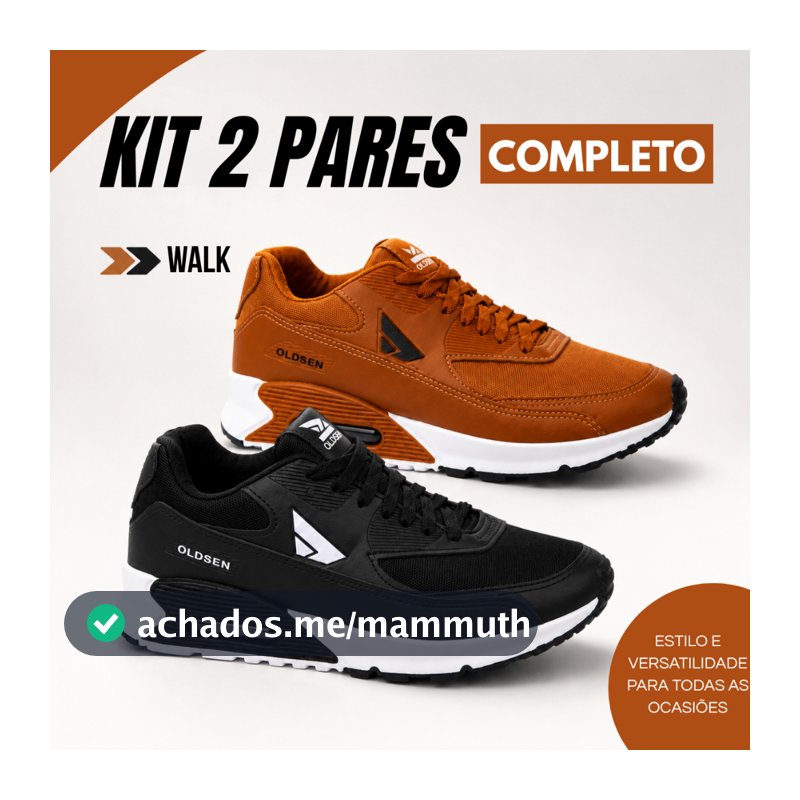 Kit 2 Tenis Masculino Walk Casual Confortável Dia a Dia Caminhada Esporte Sola Macia
