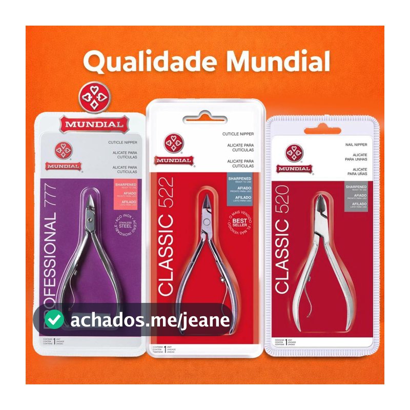 Alicate de Cuticula Profissional e Cortador De Unha Mundial 777 e 522