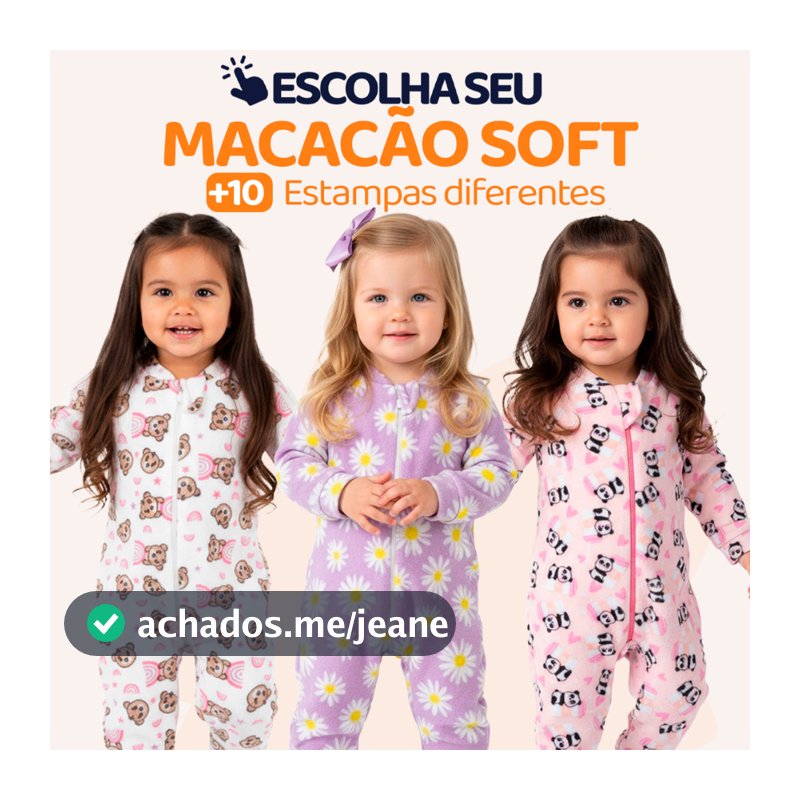 Escolha Seu Macacão Bebe Menina Roupa Inverno Soft Peluciado Com Zíper Quentinho Confortável Panda, Ursinho, Florido L09