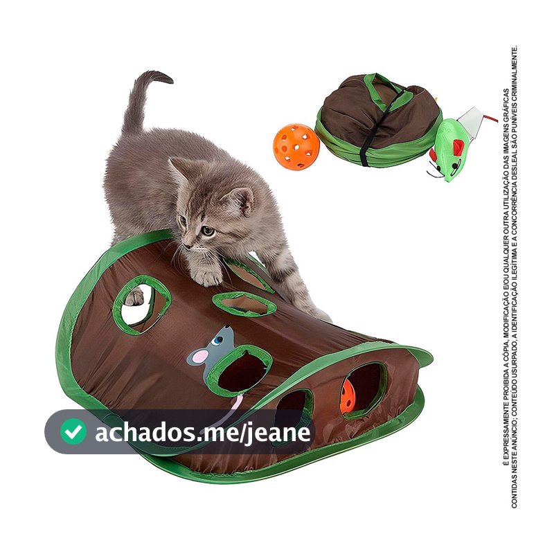 Brinquedo Para Gatos Esconderijo Toca Para Caça Interativo - Presente de Natal
