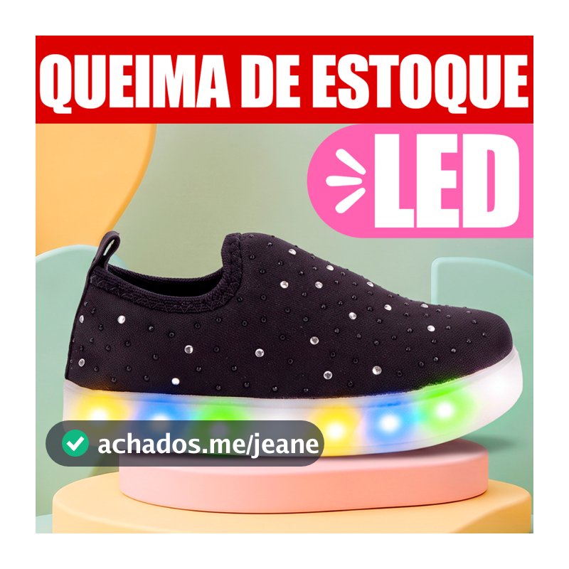 Tenis Led Feminino Tenis Led Infantil Tenis Luzinha Infantil Queima