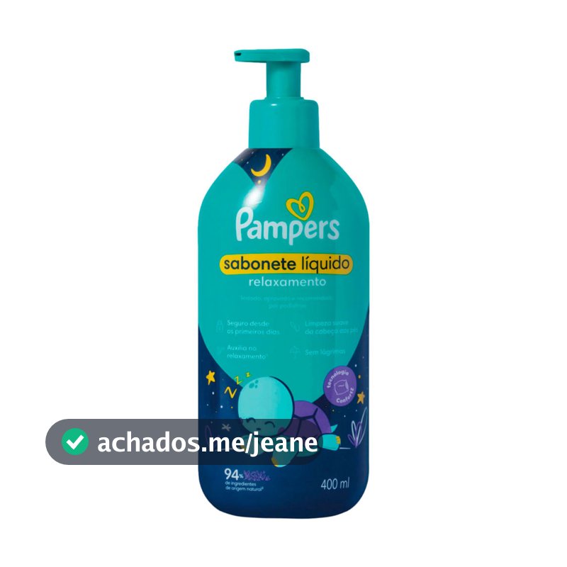 Sabonete Líquido Pampers Relaxamento da Cabeça aos Pés 400ml