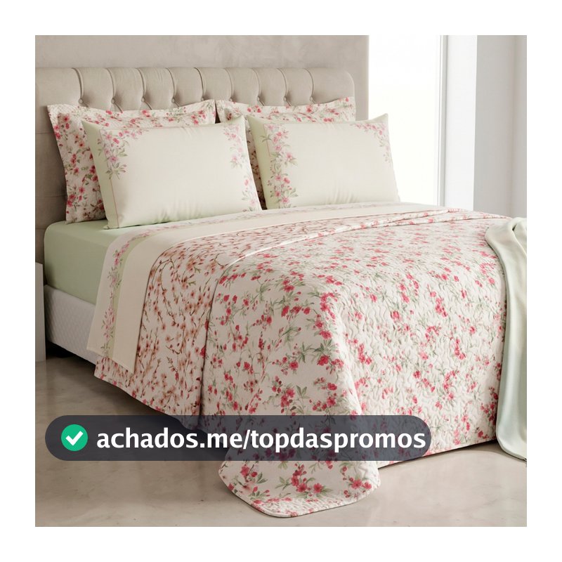 Kit Cobre Leito e Jogo Cama 07 Peças Harmony