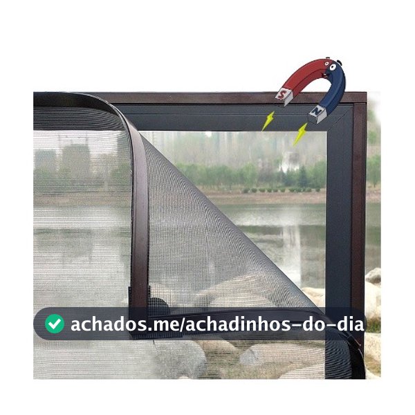 Tela Mosquiteira Magnetica Para Janela c/Imã Anti Mosquitos Anti-insetos 180x150 Cor Branca