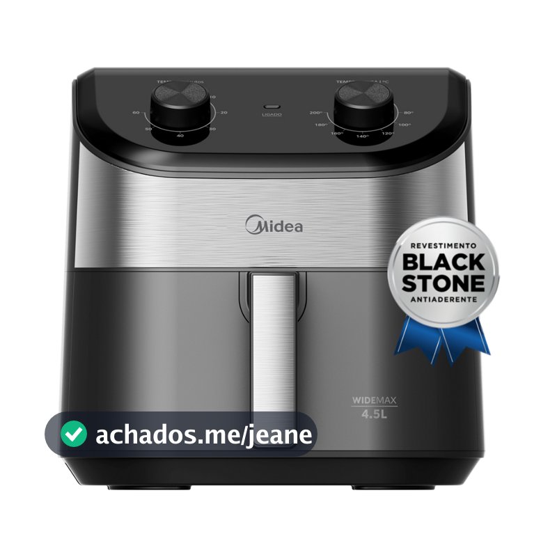 Fritadeira Air Fryer 4,5l Widemax Com Interior De Alumínio 1500w Midea 220V