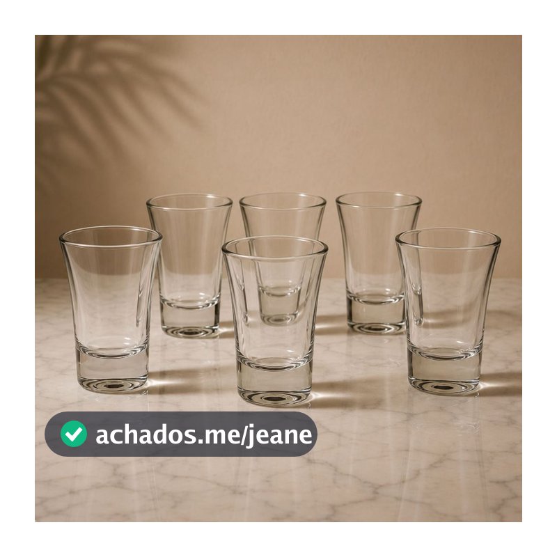 Kit Com ate 36 Copos Shot Ideal Caipirinha Drinks Tequila Pinga Licor Copo Shot Dose Cachaça Vidro Whisky