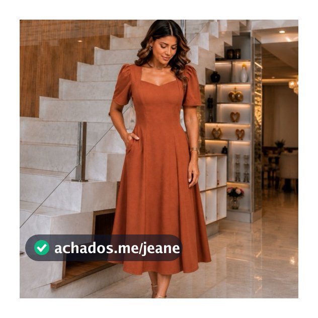 Vestido Midi Evasê  Manga Bolso Moda Evangélica Tecido dunas Leve Confortável Elegante Casual Rodado Godê Chic Modesta