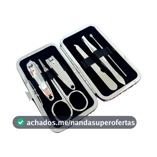 Kit Cortador De Unha Manicure Portatil Estojo Pinca Tesoura