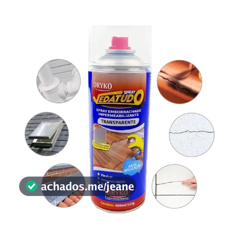 Spray Vedatudo Vazamentos De Agua Reparo Telha Laje Calha 400ml