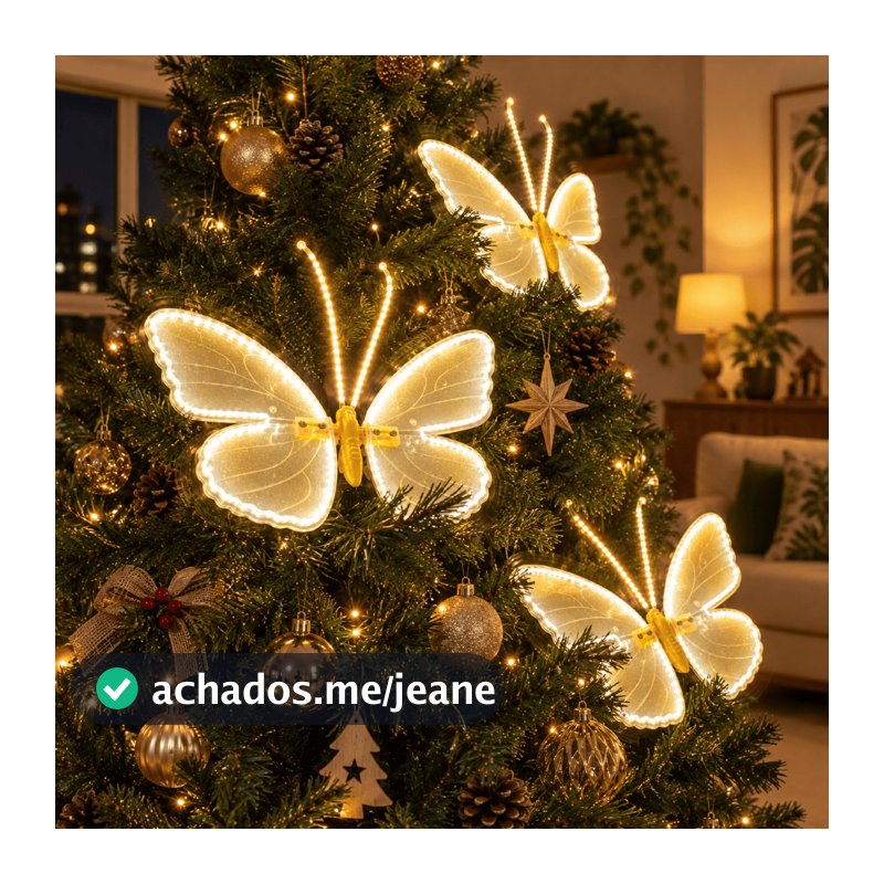 Borboleta Luminária Led Bivolt A Prova D'água Branco Quente