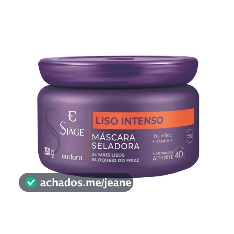 Eudora Siáge Liso Intenso 4D Máscara Antifrizz Seladora 250g