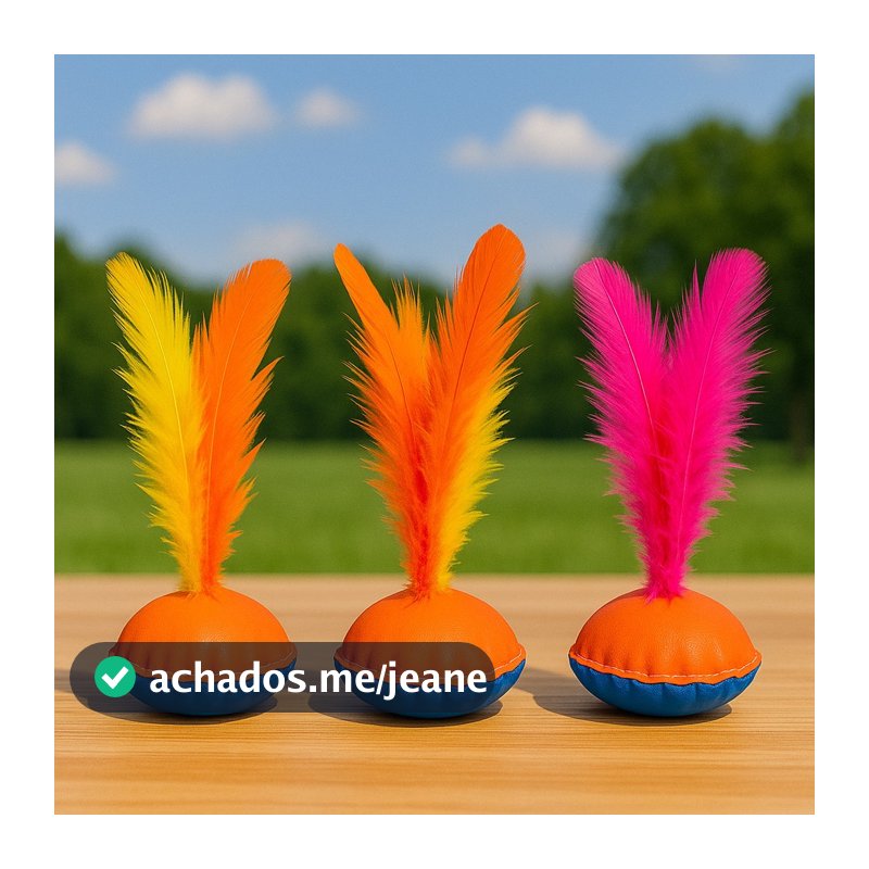 KIT 26 Petecas Cores Sortidas Brinquedo Infantil Diversão ao Ar Livre 4 penas