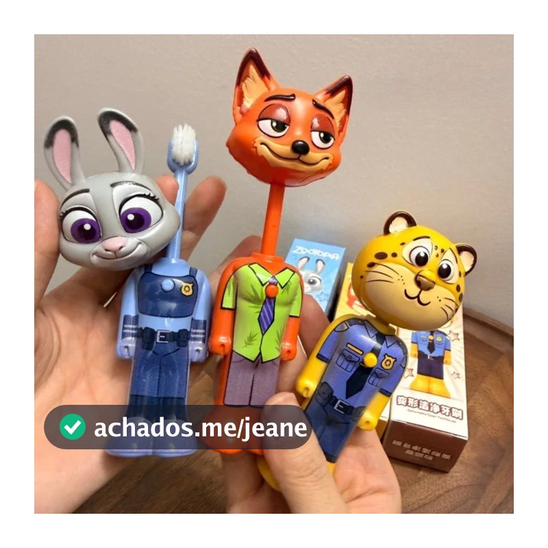 Nova Zootopia Internet Celebridade Escova De Dentes Retrátil Nick Judy Deformado De Cerdas Macias Finas Presente Do Miúd
