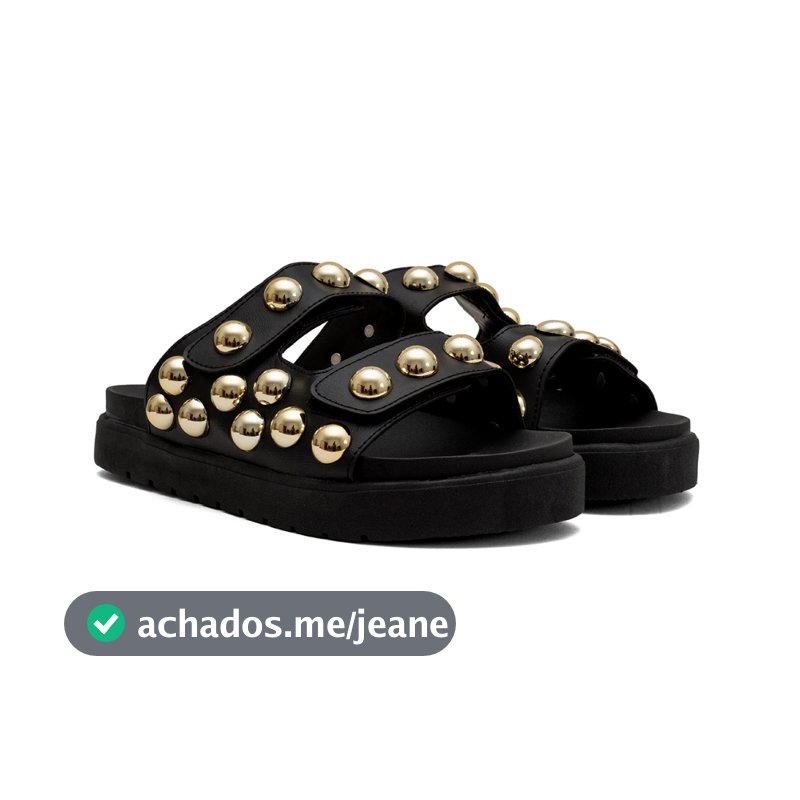 Papete Sandalia Birken Slide Brilhante Leve e Confortavel Feminina